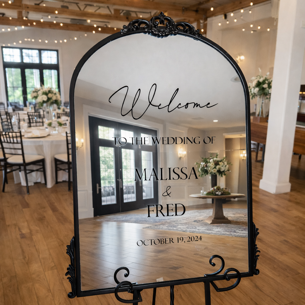 Black arch mirror photo 2